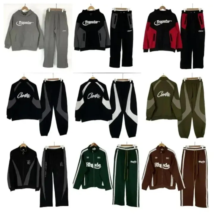 Trapstar Logo Matching Set in Black, Gray and Red