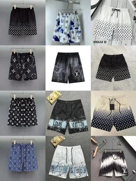 Louis Vuitton Shorts mit Monogramm-Print in Schwarz und Weiß