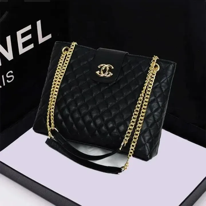 Chanel Black Quilted Chain Strap Crossbody Bag