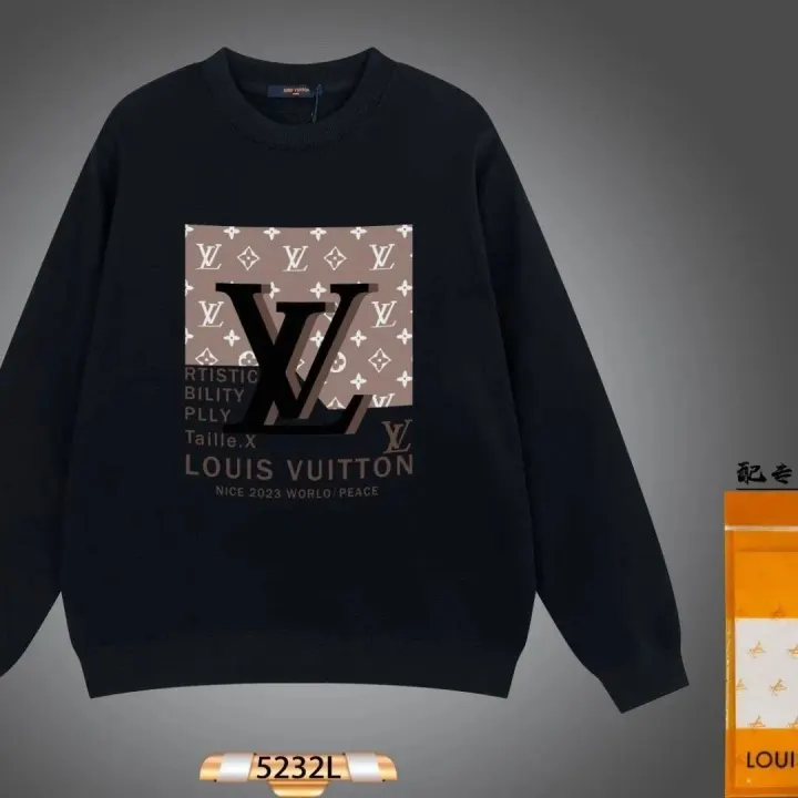 Louis Vuitton Black Graphic Crewneck Sweatshirt