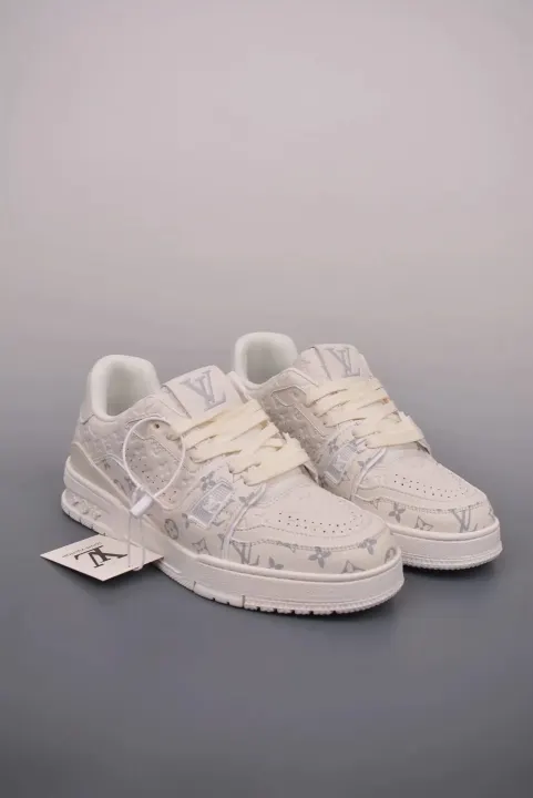 Louis Vuitton White Monogram Low Top Sneakers