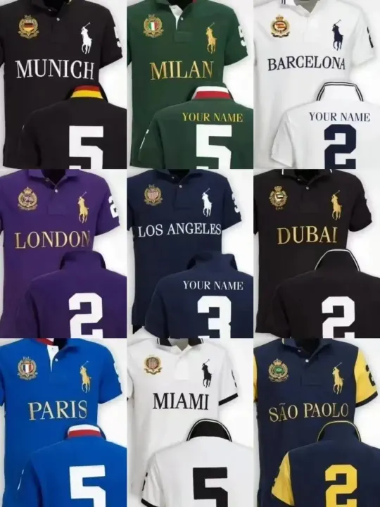 Ralph Lauren City Embroidered Polo Shirt, Multi-Color