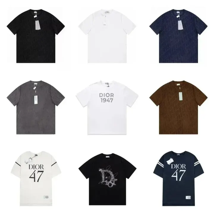 Dior Graphic T-Shirt in Black, White, and Navy
