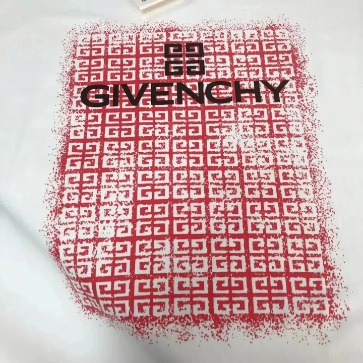 Givenchy White T-Shirt with Red Graphic Print