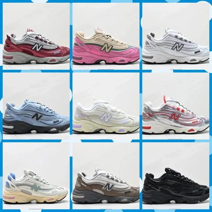 New Balance 1000 Running Shoes - Multi-Color Retro Chunky Style