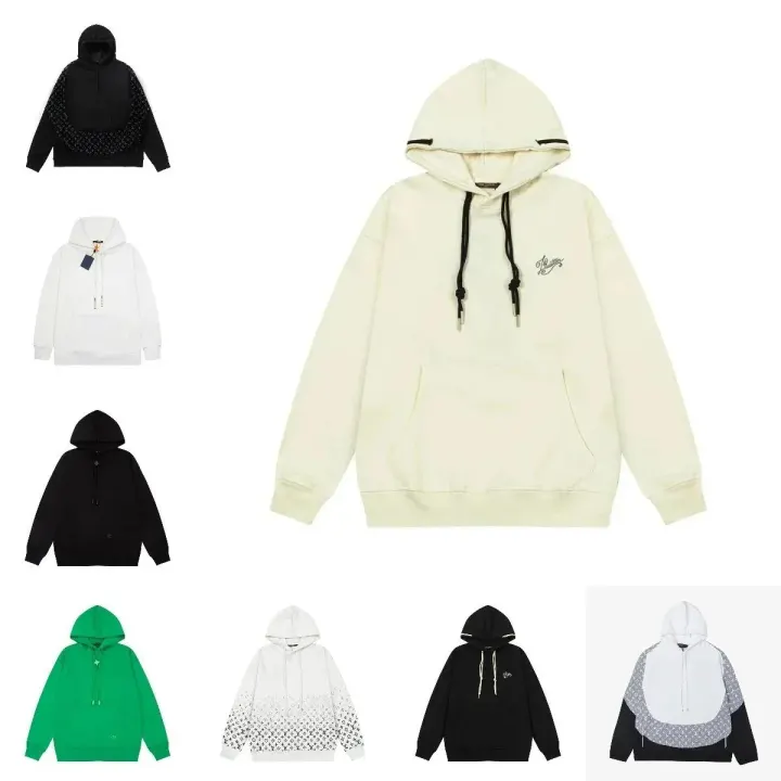 Louis Vuitton Cream Monogram Accent Pullover Hoodie