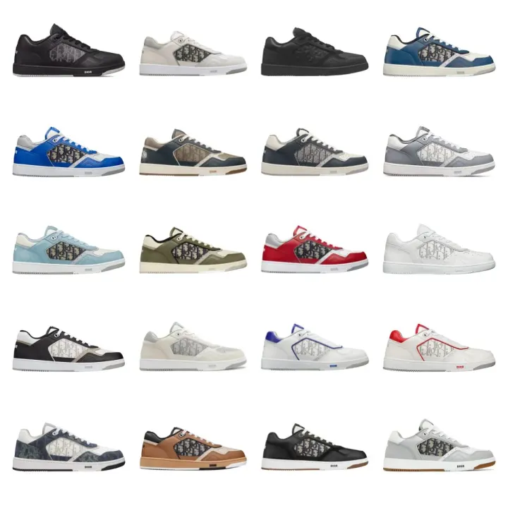 Dior B27 Blue and White Oblique Sneakers