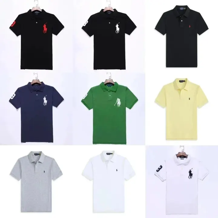 Ralph Lauren Black Short Sleeve Polo Shirt with Large Logo