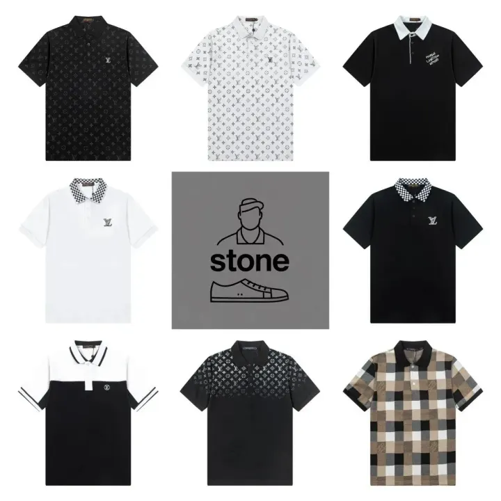 Louis Vuitton Monogram-Poloshirt in Schwarz und Weiß