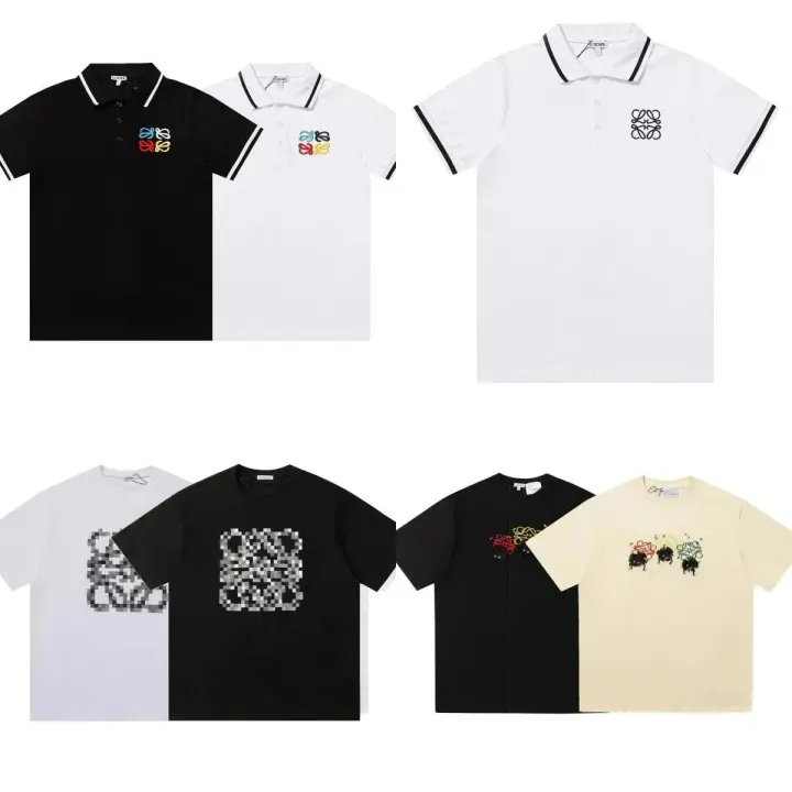 Loewe Embroidered Logo T-Shirt in Black and White