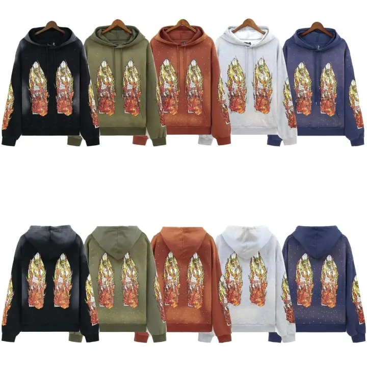 Wasted Paris Gothic Graphic Hoodie in Black and Multi-Color