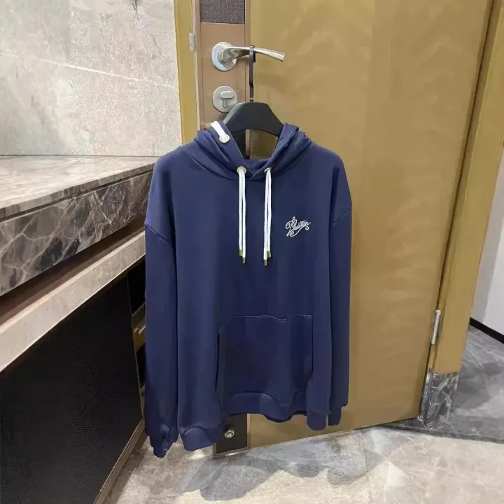 Louis Vuitton Navy Embroidered Pullover Hoodie