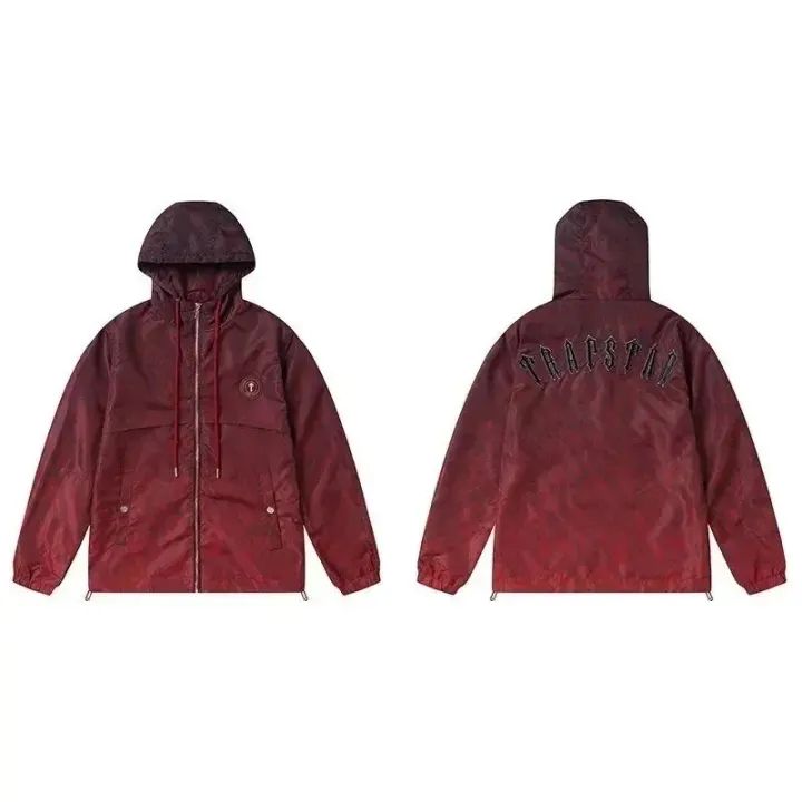 Trapstar burgundy Windbreaker-Jacke mit Kapuze