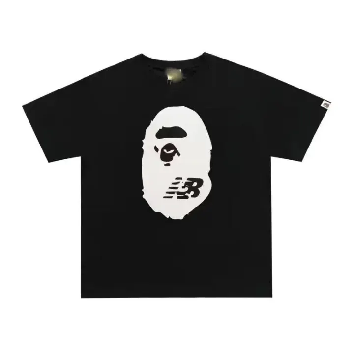 BAPE Grafik-T-Shirt mit Affenkopf- und Baby-Milo-Print
