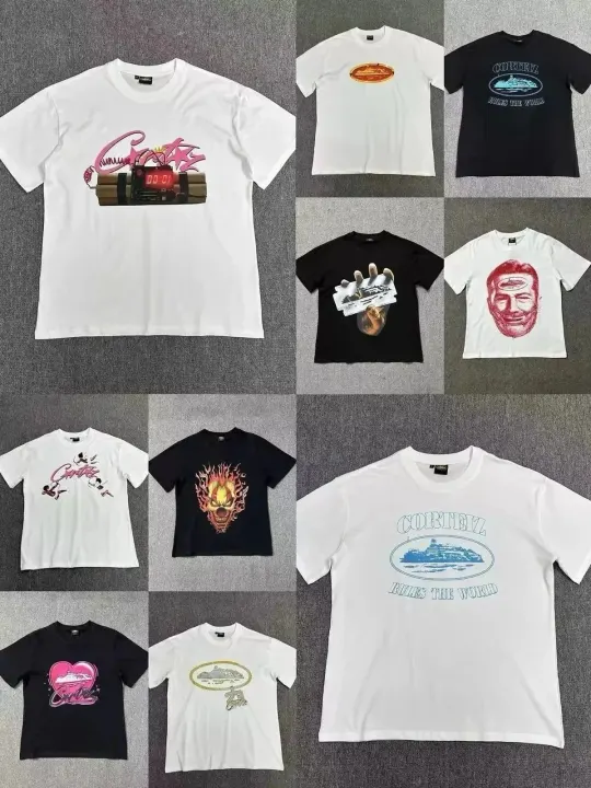Corteiz Graphic Print T-Shirt Collection in White and Black