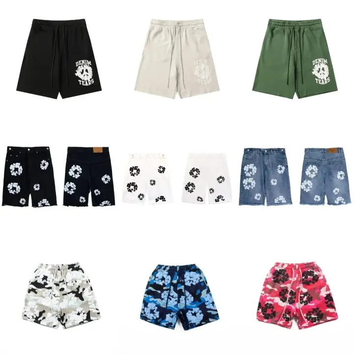 Denim Tears Shorts with Floral Wreath Print