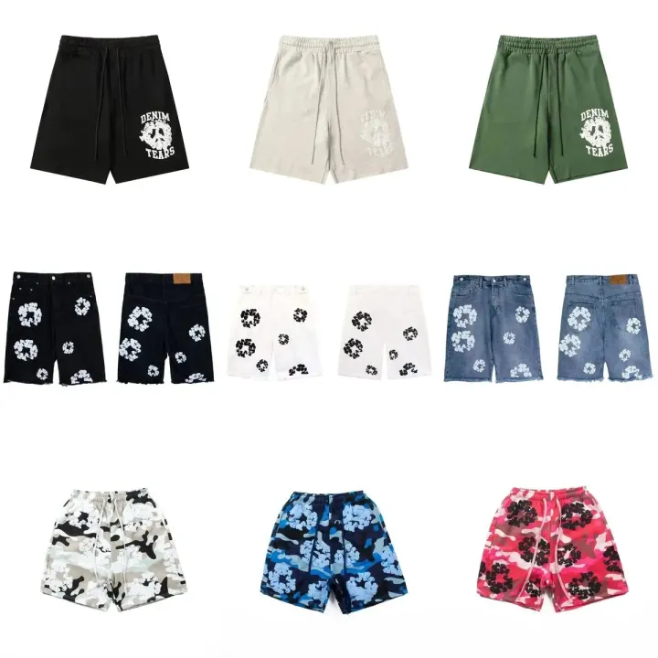 Denim Tears Shorts with Floral Logo Prints