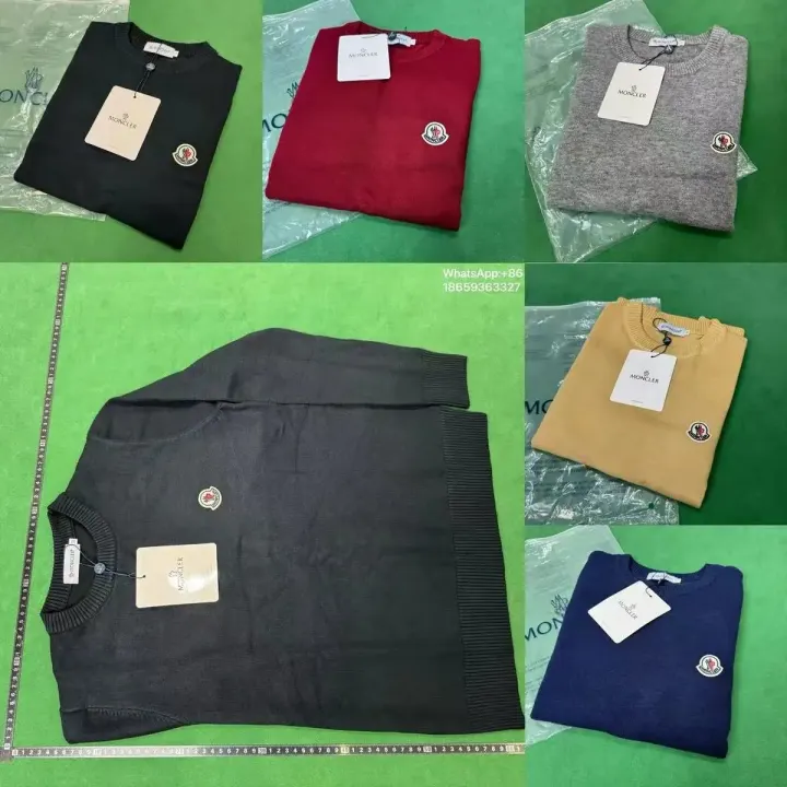 Moncler Crew Neck Knit Sweater in Multiple Colors