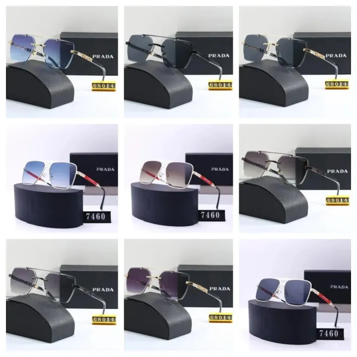Prada Silver Square-Frame Gradient Sunglasses