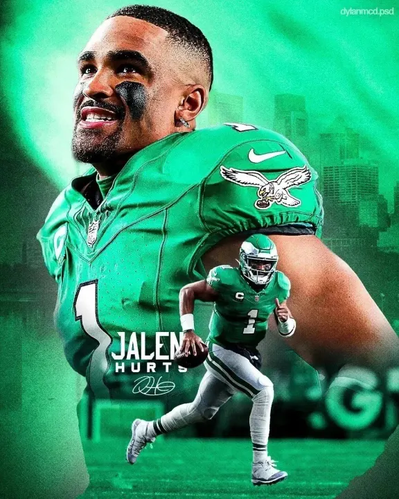 Nike Green Philadelphia Eagles Jalen Hurts Jersey T-Shirt