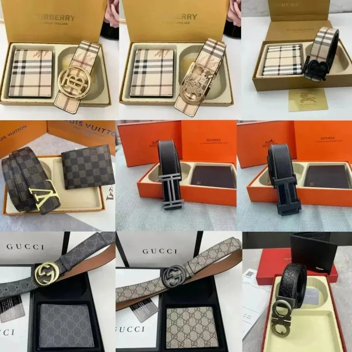 Hermès Black H-Buckle Wallet Gift Set