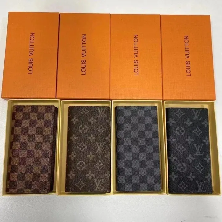 Louis Vuitton Checkered Wallet in Brown and Black