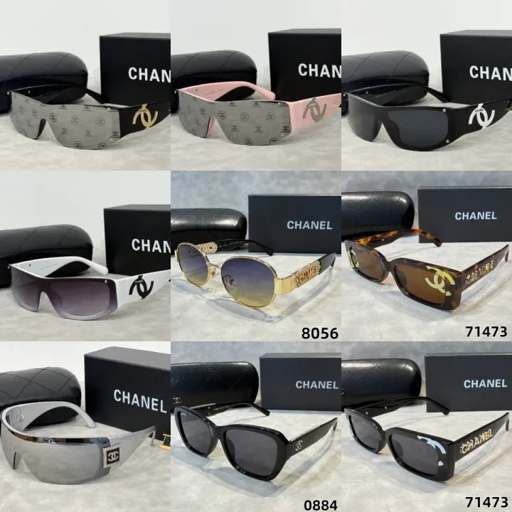 Chanel Shield Sunglasses with Logo Temples in Black