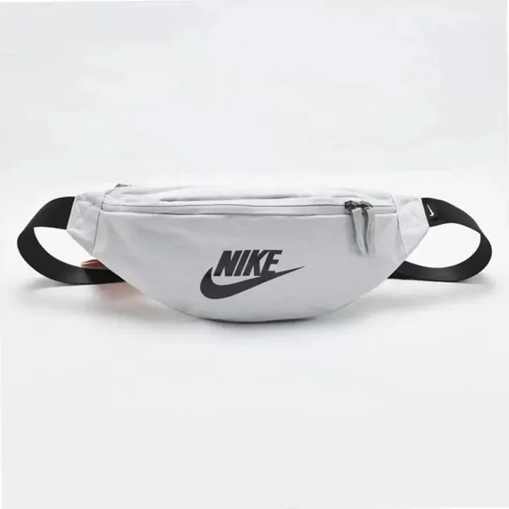 Nike White Waist Bag with Black Logo