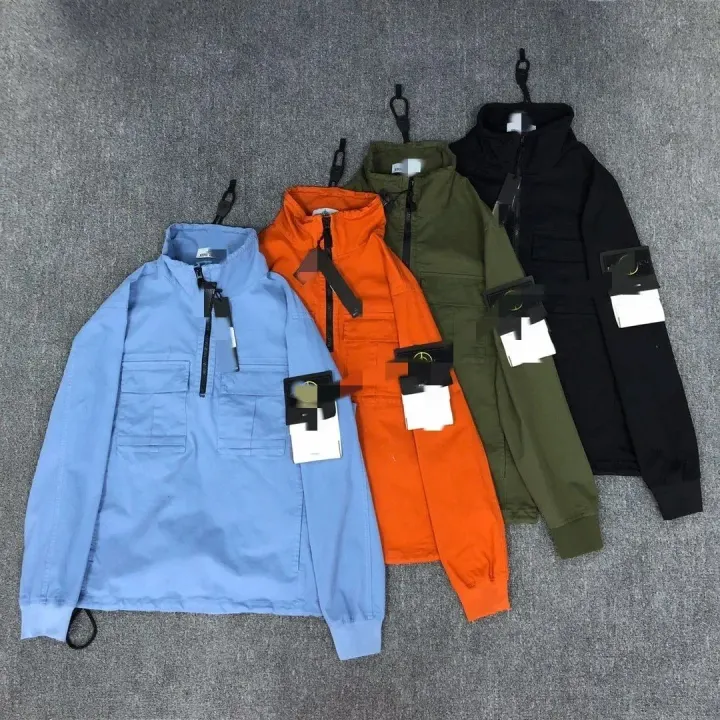 Stone Island Pulloverjacke mit halbem Reißverschluss in mehreren Farben