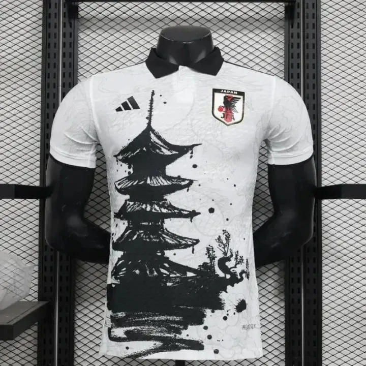Adidas White Japan Graphic Jersey with Black Print