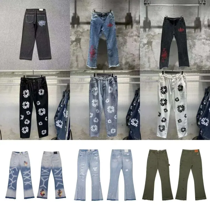 Denim Tears Cotton Wreath Jeans in Dark Indigo Wash