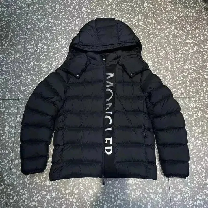 Moncler Black Hooded Quilted Down Jacket
