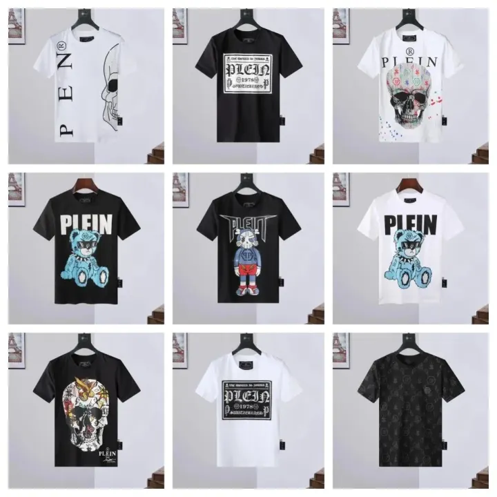 Philipp Plein Graphic Print T-Shirt in Black and White