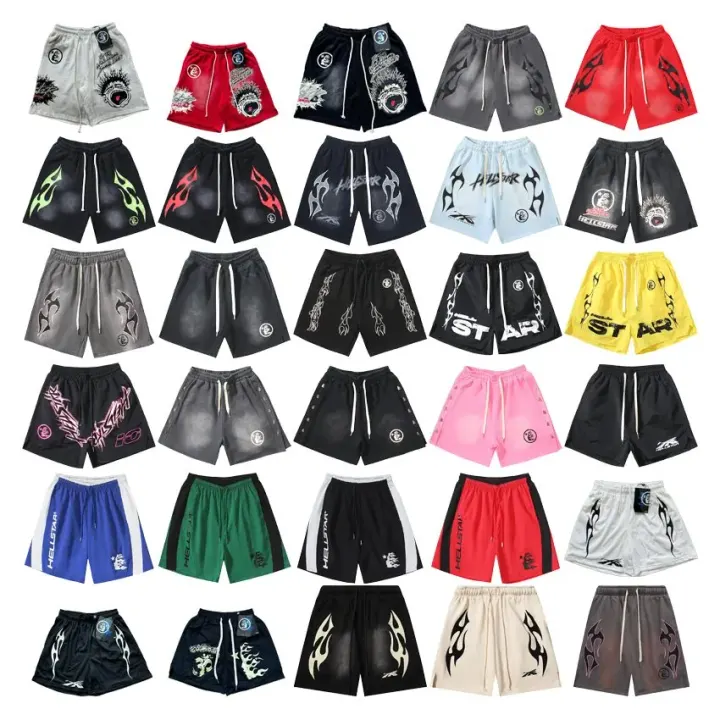 Hellstar Spider Graphic Shorts in Multicolor