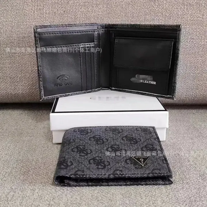 Guess Black Monogram Bifold Wallet