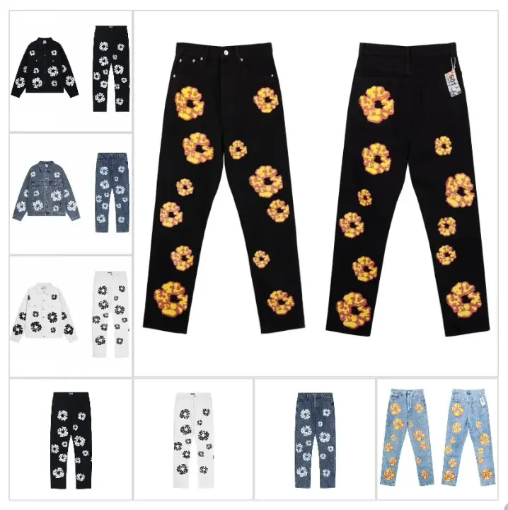 Denim Tears Black Cotton Wreath Jeans