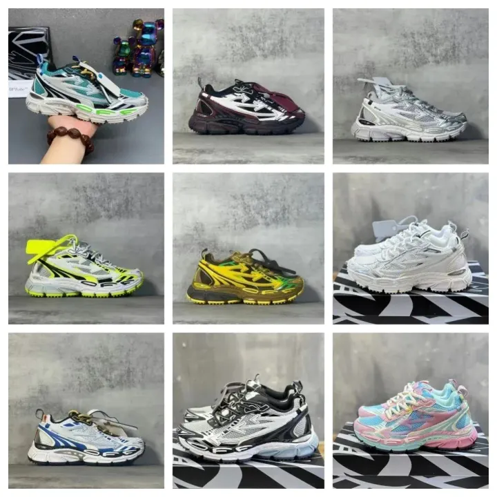 Off-White Arrow Logo Chunky Sneakers in White and Neon Colorways
