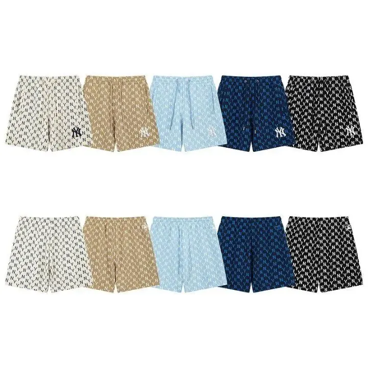 New York Yankees Monogram Print Shorts in Navy, Black and More