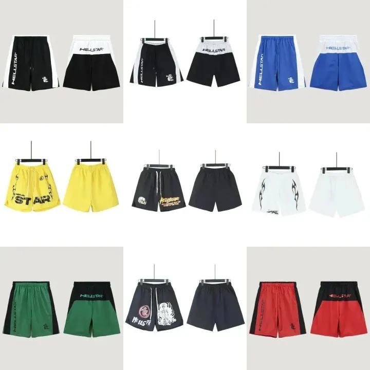 Hellstar Graphic Shorts in Multi-Color Streetwear Styles