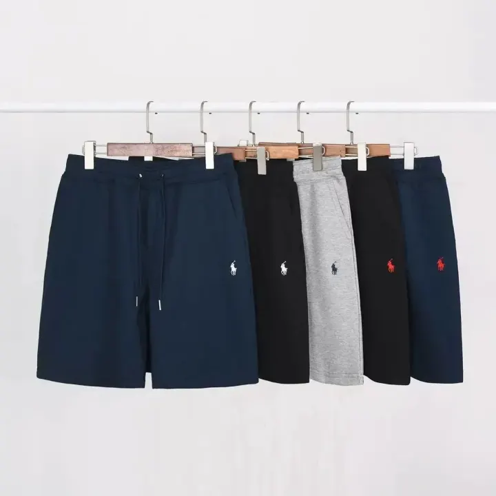 Ralph Lauren Embroidered Logo Drawstring Shorts in Navy