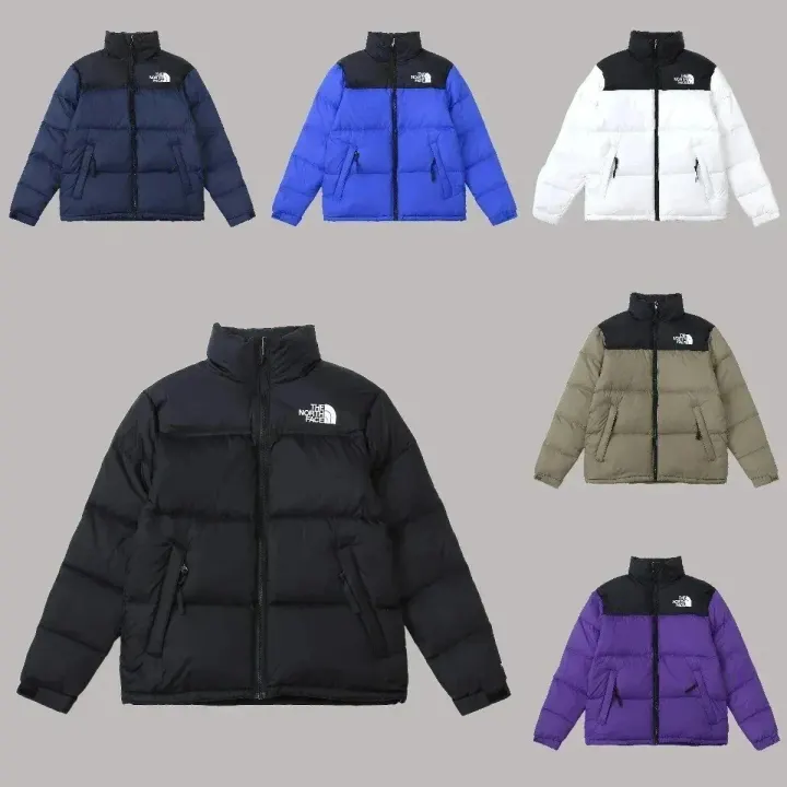 The North Face Colorblock Puffer Jacket with Black Yoke