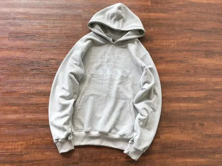 Corteiz Light Grey Graphic Pullover Hoodie