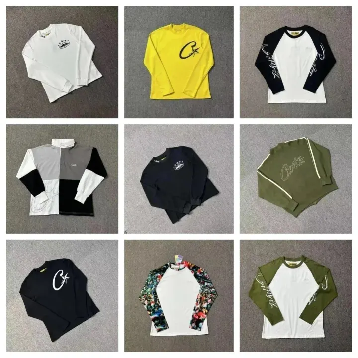 Corteiz Graphic Long Sleeve Shirt in Black, White and Olive