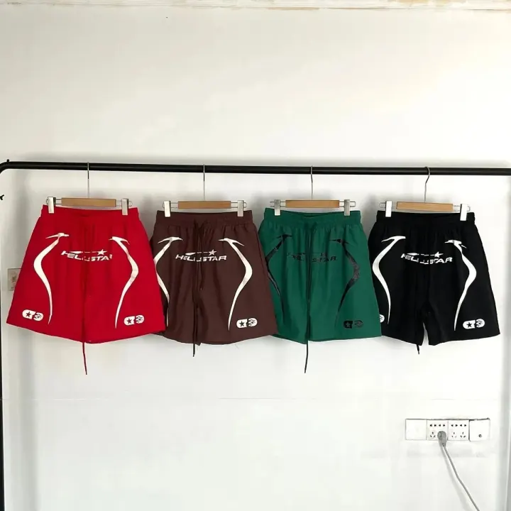 Hellstar Red Graphic Print Casual Shorts