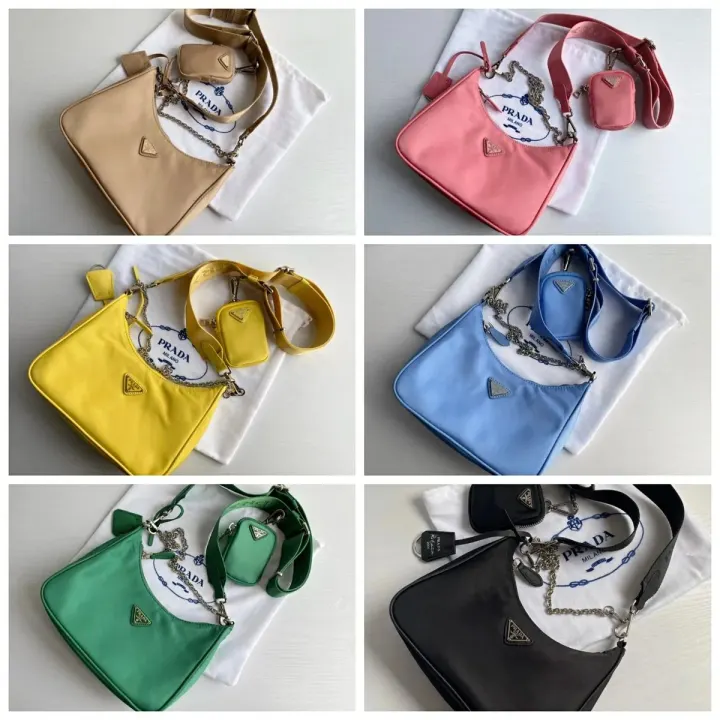Prada Nylon Three-Piece Crossbody Bag Set in Multiple Colors