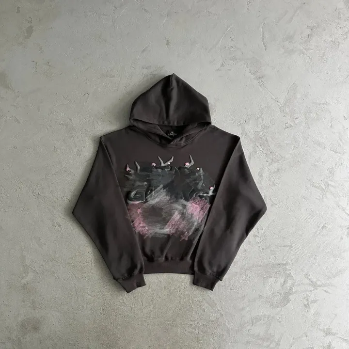 Hellstar Black Graphic Pullover Hoodie
