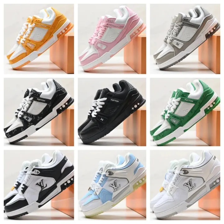 Louis Vuitton Color-Blocked Low-Top Lace-Up Sneakers