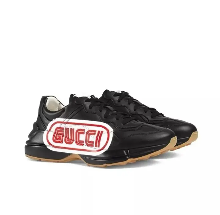 Zapatillas lifestyle negras con estampado de logo Gucci