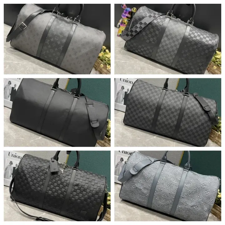Louis Vuitton grijze handtas met monogram en Damier-motief
