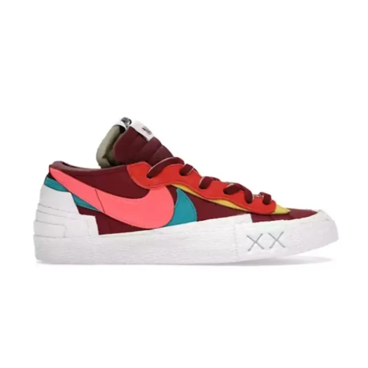 Nike Blazer Low Sacai KAWS Red Multicolor Sneakers